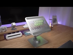 Supporto di alluminio ergonomico regolabile d'argento del computer portatile del metallo di 270*245*70MM con progettazione arieggiata