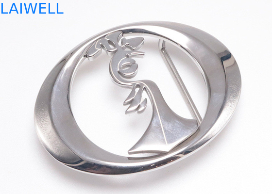 Fermagli di cinghia occidentali di Custom Letter Metal del cowboy di stile di più nuova progettazione con rivestimento d'argento