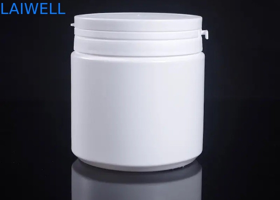 I recipienti di plastica rotondi bianchi moderni ermetici dell'HDPE dei barattoli di latte in polvere della bottiglia 500ML di stoccaggio con lacerano il cappuccio