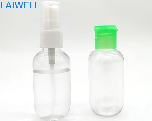 Barattolo di plastica a perfetta tenuta dell'ANIMALE DOMESTICO di 60MM dello spruzzo bene durevole su ordinazione blu della bottiglia dell'alto