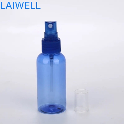 Barattolo di plastica a perfetta tenuta dell'ANIMALE DOMESTICO di 60MM dello spruzzo bene durevole su ordinazione blu della bottiglia dell'alto