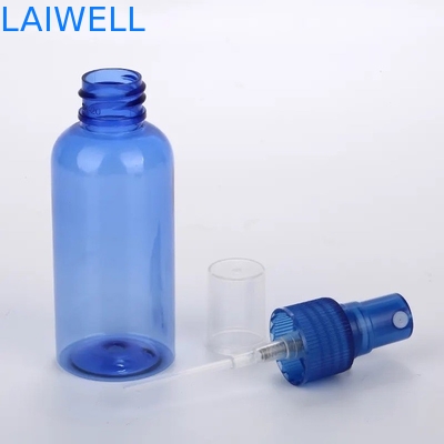 Barattolo di plastica a perfetta tenuta dell'ANIMALE DOMESTICO di 60MM dello spruzzo bene durevole su ordinazione blu della bottiglia dell'alto