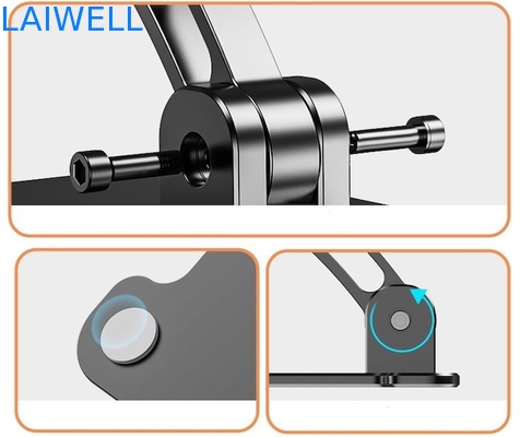 Supporto di alluminio ergonomico regolabile d'argento del computer portatile del metallo di 270*245*70MM con progettazione arieggiata