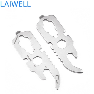 420 acciaio inossidabile 60 mm multiuso scheda utensili EDC precisione sabbiatura apertura bottiglia metallo argento