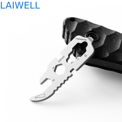 420 acciaio inossidabile 60 mm multiuso scheda utensili EDC precisione sabbiatura apertura bottiglia metallo argento