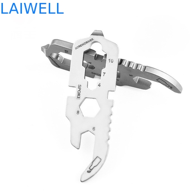420 acciaio inossidabile 60 mm multiuso scheda utensili EDC precisione sabbiatura apertura bottiglia metallo argento