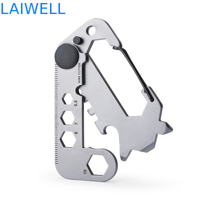 74*35*6MM Sabbiatura di precisione 420 Acciaio inossidabile Mini Multi-purpose EDC Tool Card Silver Metal Bottle Opener