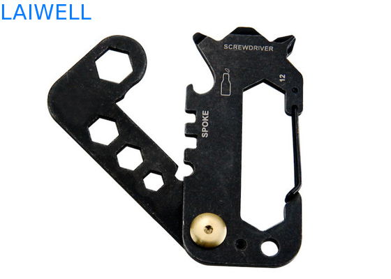 74*35*6MM Sabbiatura di precisione 420 Acciaio inossidabile Mini Multi-purpose EDC Tool Card Silver Metal Bottle Opener
