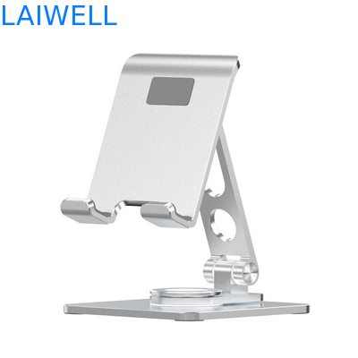 95*132*44MM Nuovo design di lusso Portatile 360 gradi di rotazione argento alluminio pieghevole supporto per telefono cellulare