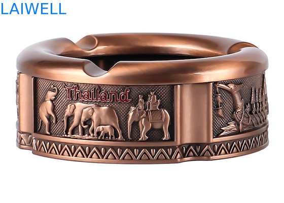 82*32MM Colore bronzo Zin alloy customizabile portabile metallo Die Casting Ashtray