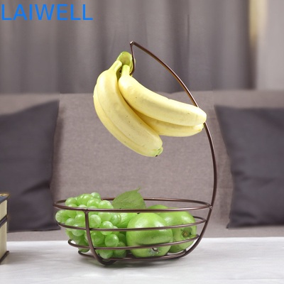 Prodotti domestici in metallo più venduti 37*27CM Vernice da forno di champagne Ferro Piatto di frutta creativo con disegno personalizzato