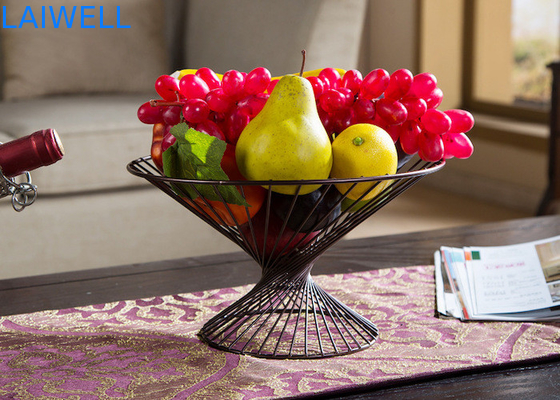 27.5*15*15CM Luxury Black Baking Varnish Ferro Cesto di Frutta Metallico Apparecchi domestici Resistenza al calore e durata lunga