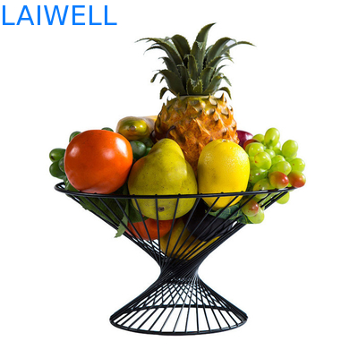 27.5*15*15CM Luxury Black Baking Varnish Ferro Cesto di Frutta Metallico Apparecchi domestici Resistenza al calore e durata lunga