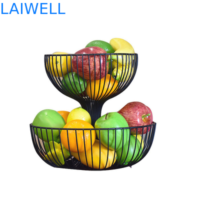 Disegno personalizzato Formaggio Nero Ferro 2 strati Placca di frutta in metallo 27*35*24CM