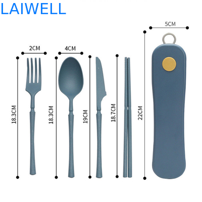 Set di piattaforme per scatole rotative da 4 PC portatili e sostenibili leggeri Biodegradabile ed ecologico Serve da tavola in fibra di paglia di grano ecologica