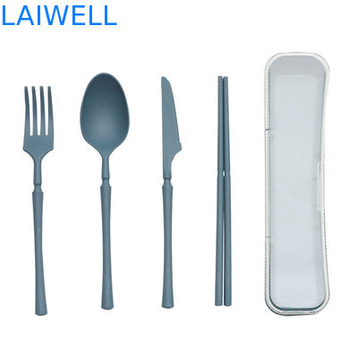 Set di posate pieghevoli da 4 PC Resistente alle alte temperature Accessoiri per posate ecologiche Fabbricati con fibre di paglia di grano Di varie dimensioni Eco-friendly And Durable