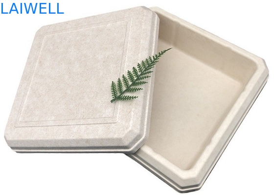 45*45*25MM Colore beige scatola di bagagli sostenibile EcoPack leggero accessori personalizzati e riutilizzabili per imballaggi ecologici