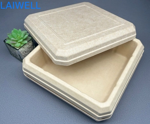 45*45*25MM Colore beige scatola di bagagli sostenibile EcoPack leggero accessori personalizzati e riutilizzabili per imballaggi ecologici