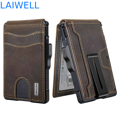 11.2*7.4*1.7cm Nero Porta carte RFID in alluminio ad alta capacità Contiene fino a 12 carte Perfetto per viaggi d'affari Design di lusso