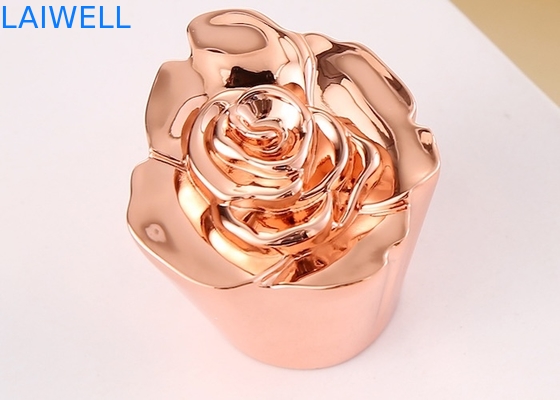 Design unico di lusso moderno Placcatura in oro Colore Lega di zinco pressofusa Tappi per bottiglie di profumo Adatti alla maggior parte delle bottiglie come da design richiesto