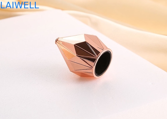 Tappo per flacone di profumo in lega di zinco color oro a forma di diamante unico di lusso per tappi di flaconi di profumo, pressofusione e lavorazione CNC