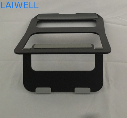 Vassoio di alluminio d'anodizzazione del computer portatile di 230*210*4mm Macbook del supporto nero del metallo