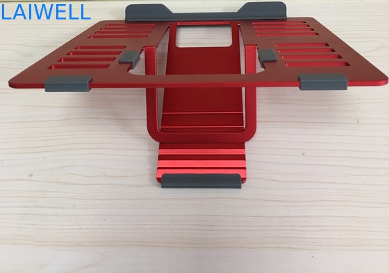 Supporto portatile Ipad del computer portatile del metallo del peso leggero rosso dello SGS 4mm che legge supporto