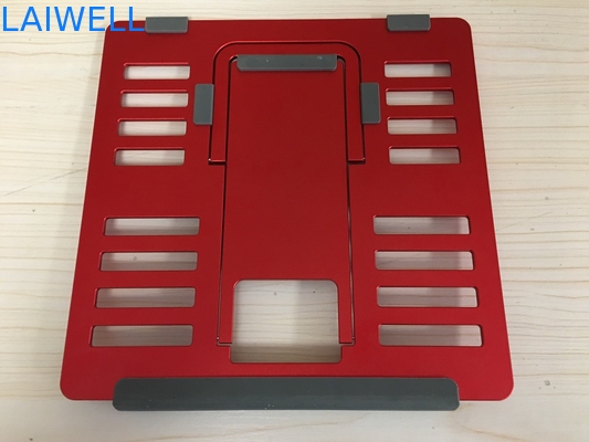 Supporto portatile Ipad del computer portatile del metallo del peso leggero rosso dello SGS 4mm che legge supporto