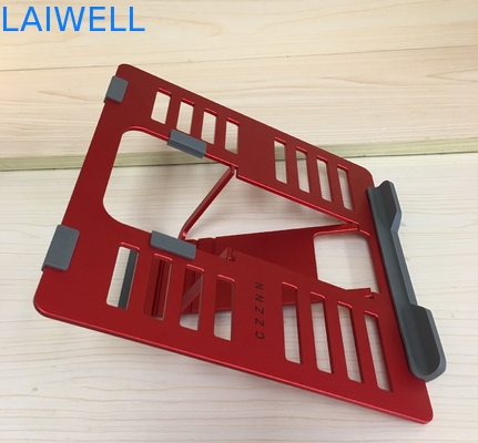 Supporto portatile Ipad del computer portatile del metallo del peso leggero rosso dello SGS 4mm che legge supporto
