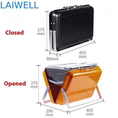 40.5*27.5*9cm l'acciaio al cromo Oven Foldable Charcoal Grill di campeggio portatile