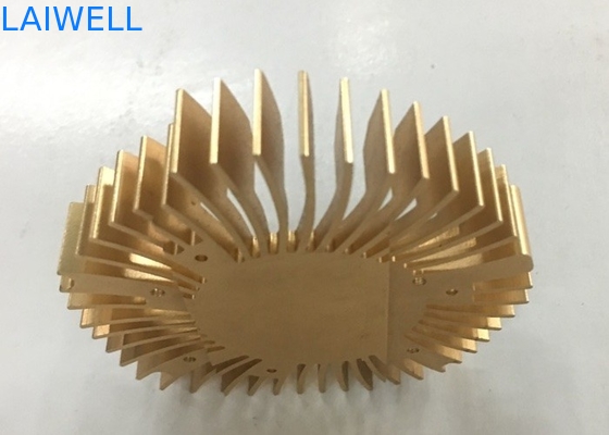 Metallo di CNC dell'alluminio 6061 di Customzied che timbra il dispositivo di raffreddamento d'anodizzazione del CPU del computer portatile dell'oro