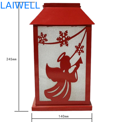 anti lampada di uragano di Natale del metallo della ruggine 140*140*245mm antivento per la decorazione
