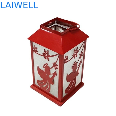 anti lampada di uragano di Natale del metallo della ruggine 140*140*245mm antivento per la decorazione