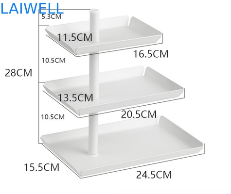 Ferro inossidabile che timbra una frutta Tray Metal Houseware Luxury di tre strati
