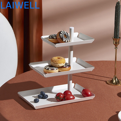 Ferro inossidabile che timbra una frutta Tray Metal Houseware Luxury di tre strati
