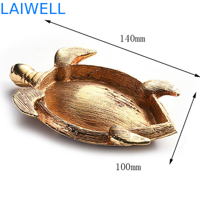 Creativo il portacenere in lega di zinco dell'oro del portacenere della tartaruga del metallo della pressofusione 100*140mm