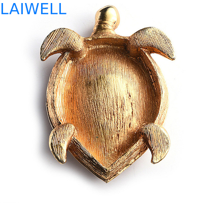 Creativo il portacenere in lega di zinco dell'oro del portacenere della tartaruga del metallo della pressofusione 100*140mm