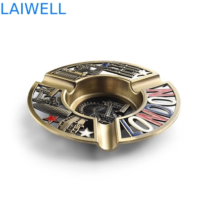 Portacenere rotondo su misura del metallo di Rohs 118mm/portacenere portatile della sigaretta