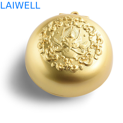 Il portacenere di lusso della tasca del metallo del diametro 40mm di placcatura di colore dell'oro ha personalizzato