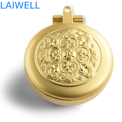 Il portacenere di lusso della tasca del metallo del diametro 40mm di placcatura di colore dell'oro ha personalizzato