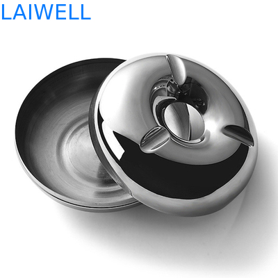 Portacenere portatile antico d'argento brillante di 12cm Mini Pocket Ashtray Doughnut Shaped
