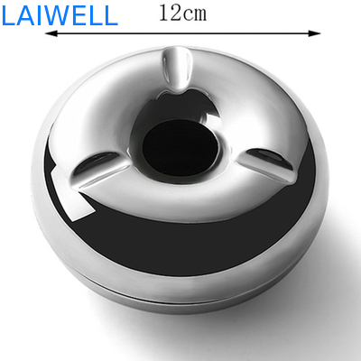 Portacenere portatile antico d'argento brillante di 12cm Mini Pocket Ashtray Doughnut Shaped