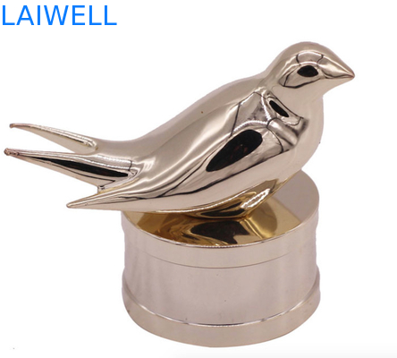 Tappi per flaconi di profumo in lega di zinco moderni e alla moda con design personalizzato a forma di uccello per fragranze di alta gamma