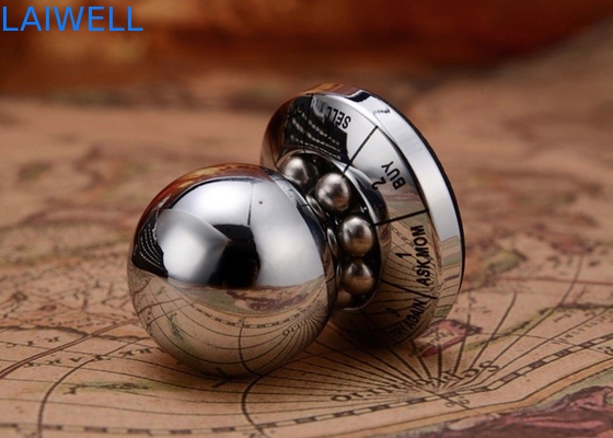 Customized e creativo zinc alloy colore argento metallo Die Casting sfera di decisione fortunato per gioco e compleanno