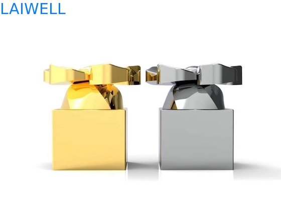 Moderna moda di lusso argento elettronica rivestimento metallico Die Casting lega di zinco cappucci di bottiglia profumo con laser incisione logo