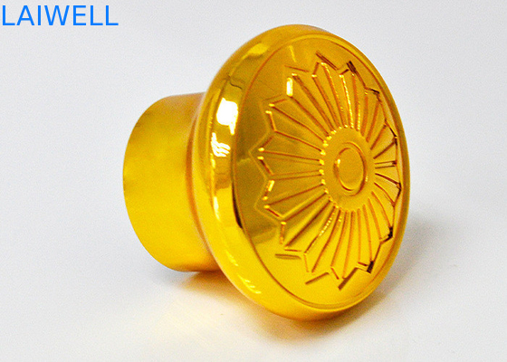 Tappi per flaconi di profumo in lega di zinco pressofuso in metallo professionale personalizzato con placcatura in oro e interno da 17,2 mm
