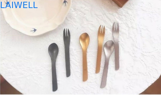 13.6CM 304 insiemi delle posate di acciaio inossidabile ha glassato gli insiemi della coltelleria del dessert di 2 pezzi