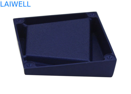 Posacenere tascabile in metallo blu placcato in alluminio pressofuso, design geometrico creativo personalizzabile e portatile