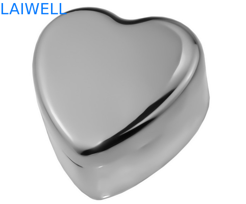 Contenitore di gioielli in lega di zinco di placcaggio d'argento del cuore dell'elettrodomestico del metallo di PVD inossidabile