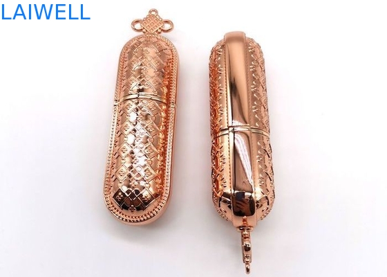 OEM Zinc Alloy Metal Die Casting Lipstick Tube con disegno di nodo cinese per prodotti di bellezza di fascia alta